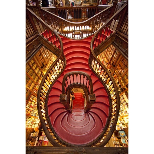 Portugal, Porto Stairway in Lello Book Store